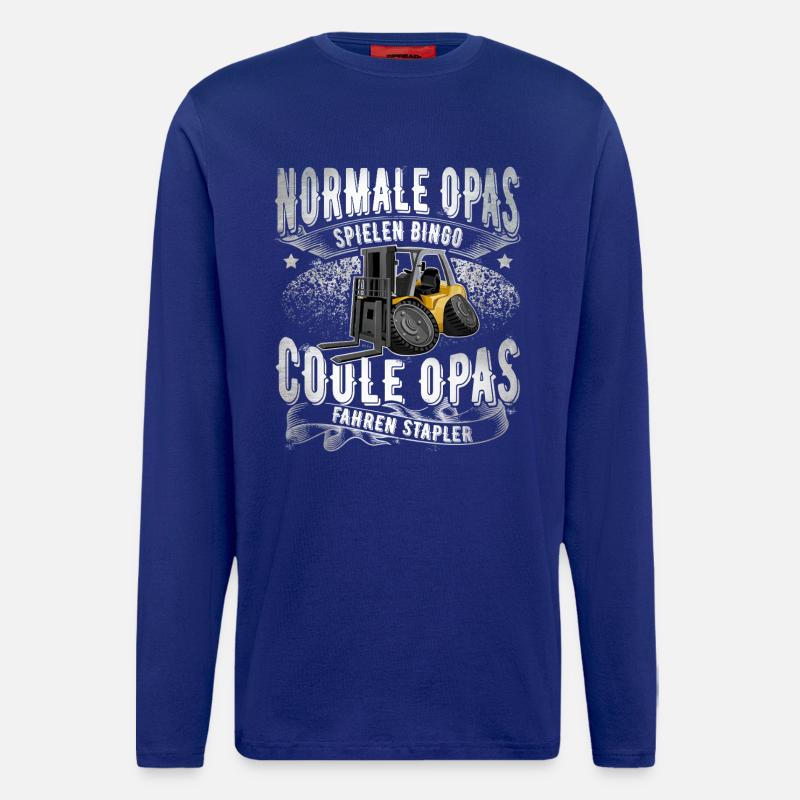 Staplerfahrer Opa - Langarmshirt - made by SPREAD  - Iconic Blue