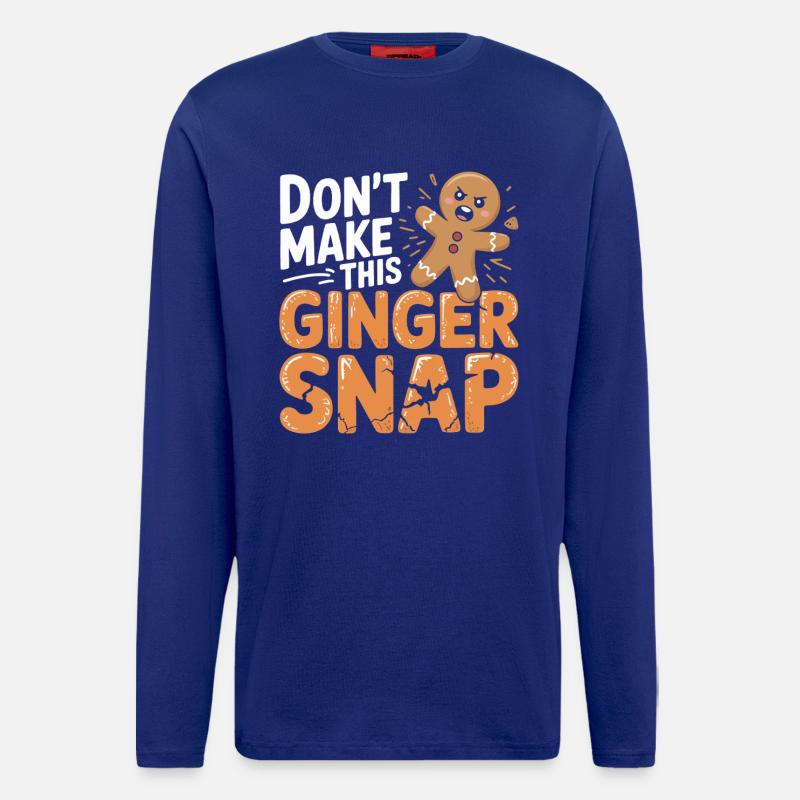 Ne faites pas craquer ce gingembre - Manches longues bio décontracté fabriqué en UE - Iconic Blue