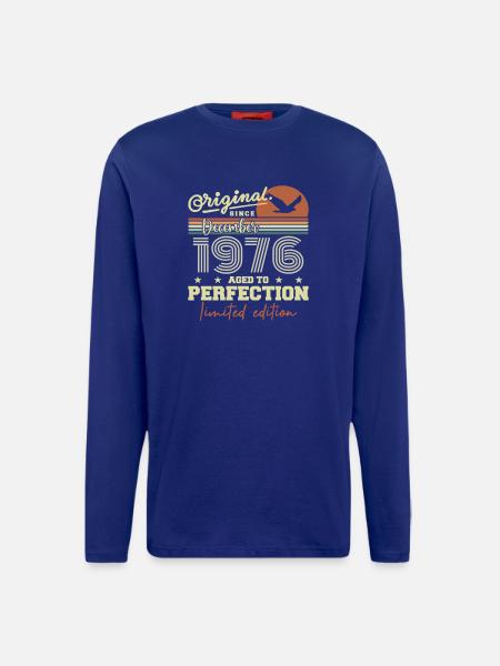 49th Birthday | Original December 1976 - Longsleeve - made by SPREAD - Iconic Blue