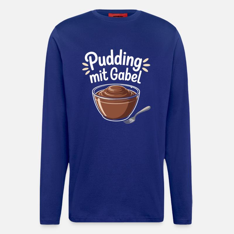 Pudding with fork - Longsleeve - made by SPREAD  - Iconic Blue