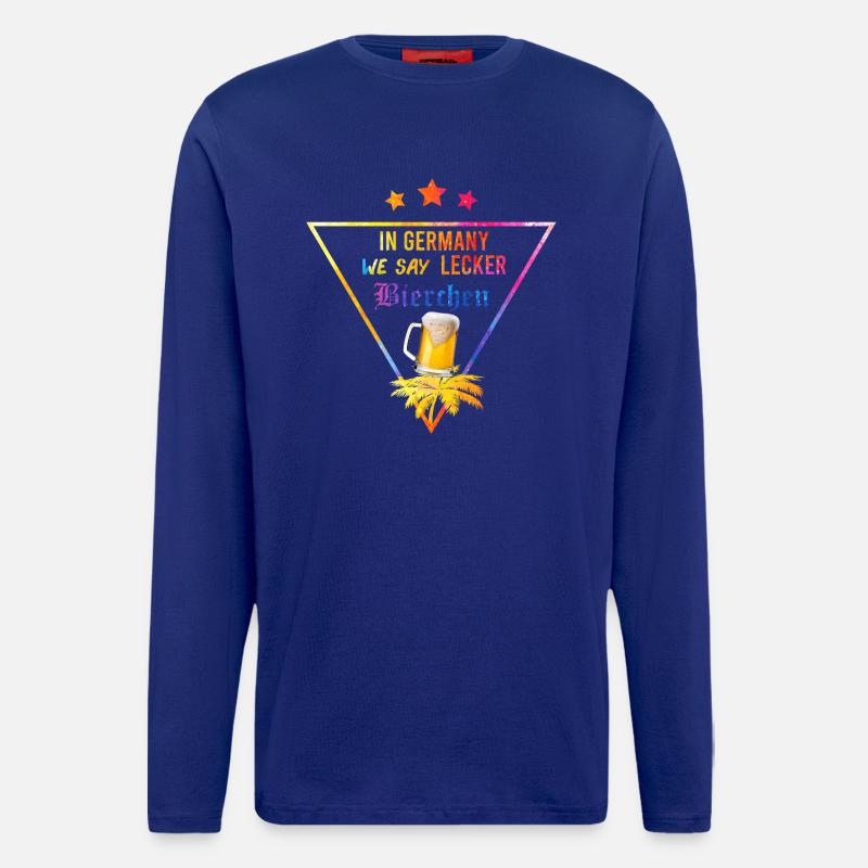 In_Germany_we_say_Lecker_Bierchen_- - Langarmshirt - made by SPREAD  - Iconic Blue