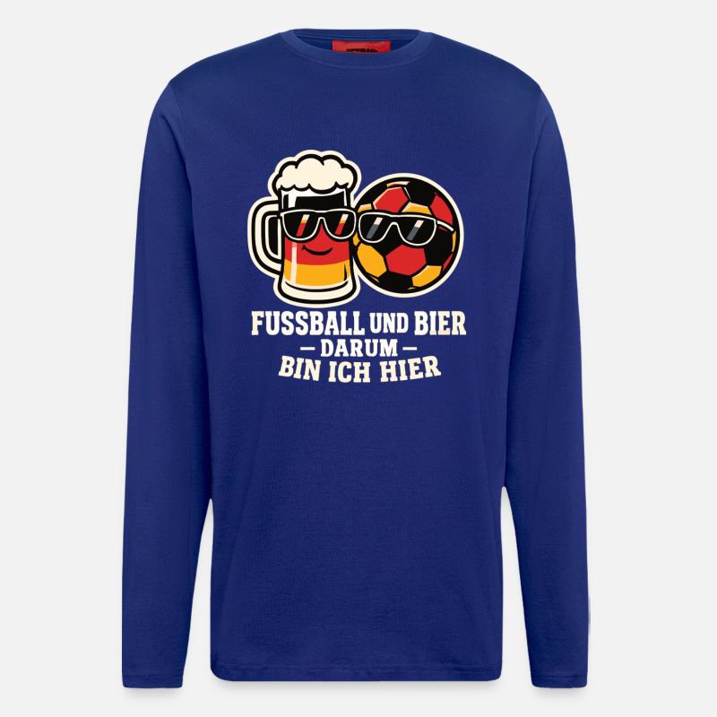 Fußball und Bier - Langarmshirt - made by SPREAD  - Iconic Blue