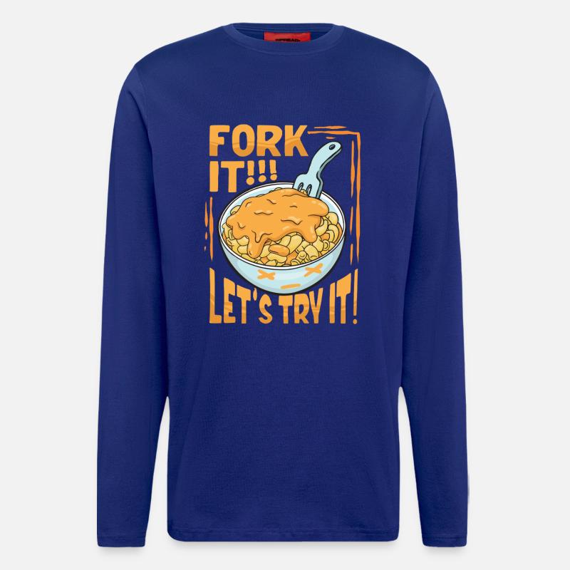 Mac n Cheese Fork It - Longsleeve - made by SPREAD  - Iconic Blue