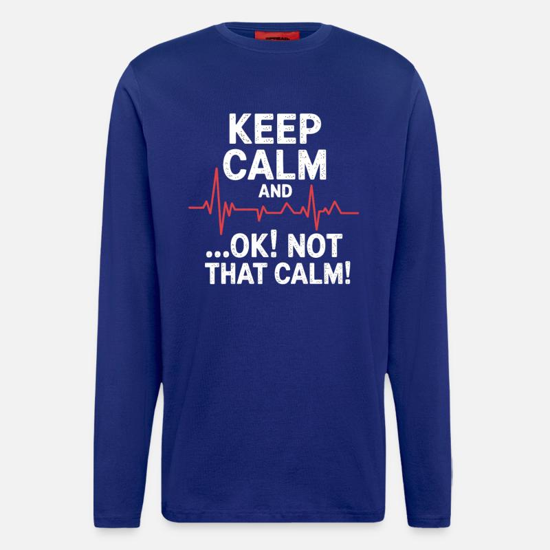 Pulschaos Herzfrequenz Motiv - Langarmshirt - made by SPREAD  - Iconic Blue