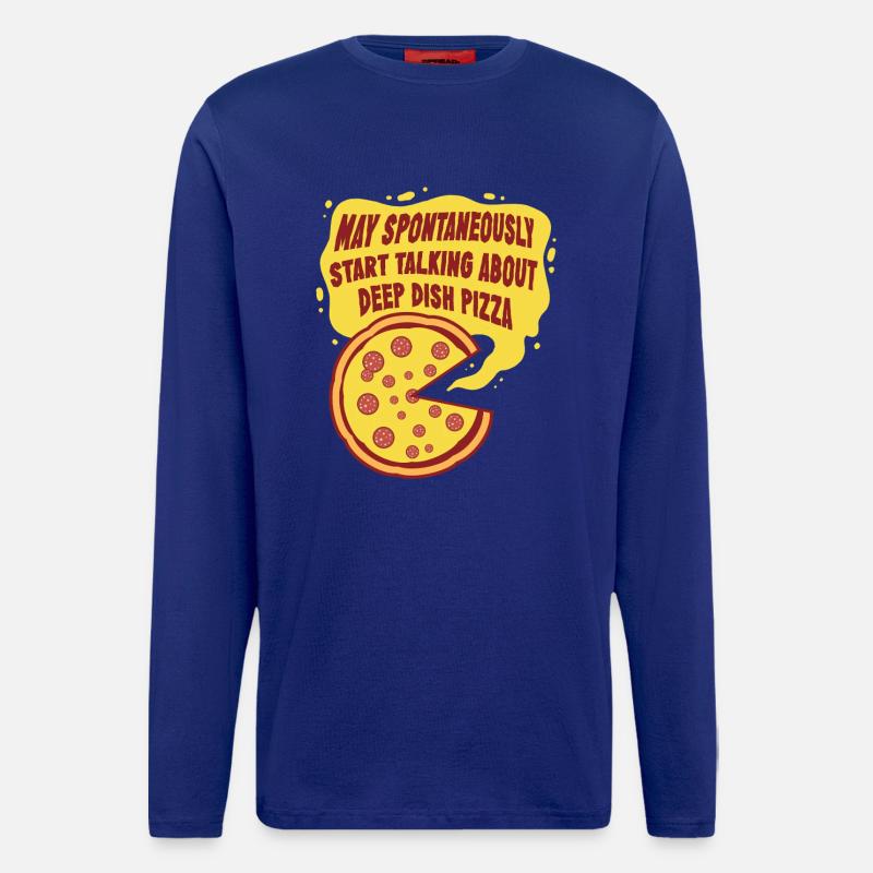 Deep Dish Pizza Chicargo - Longsleeve - made by SPREAD  - Iconic Blue