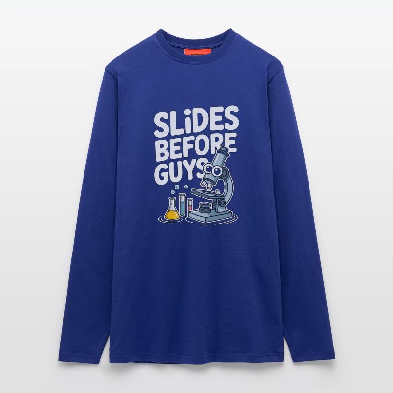 Lab Technician Slides Before Guys Laboratory Work Langarmshirt - made by SPREAD 