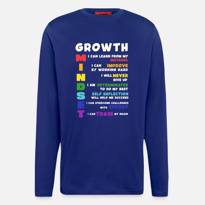 Growth Mindset Acronym Poster - Longsleeve - made by SPREAD  - Iconic Blue