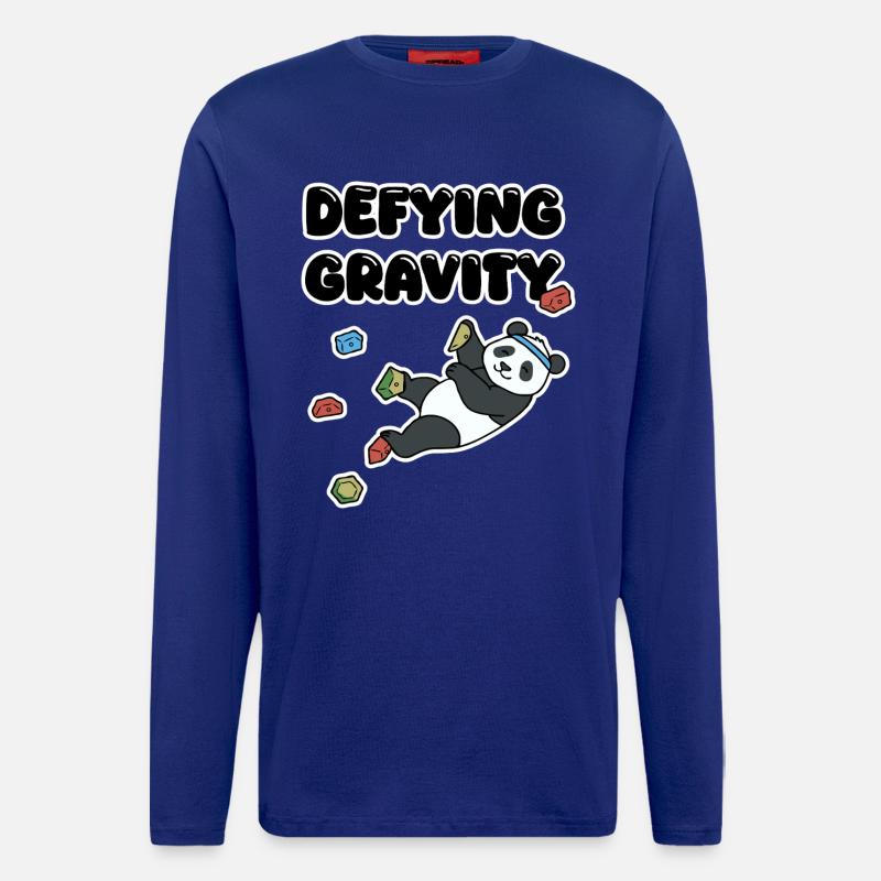 Chill Panda Climbing | Defying Gravity Bouldering - Longsleeve - made by SPREAD - Iconic Blue