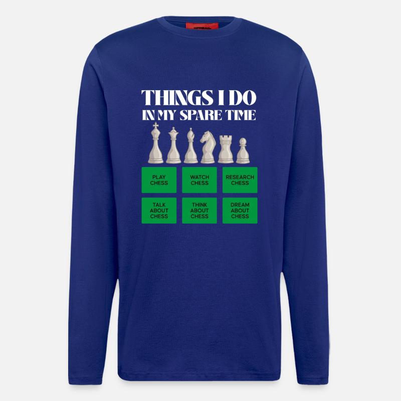 Chess time in leisure time - Longsleeve - made by SPREAD  - Iconic Blue