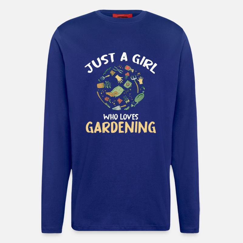 Nur ein Mädchen liebt Gärtnern - Langarmshirt - made by SPREAD  - Iconic Blue