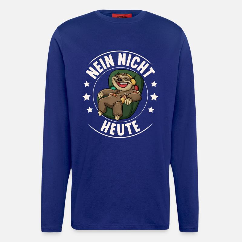 Sloth No Not Today - Longsleeve - made by SPREAD  - Iconic Blue