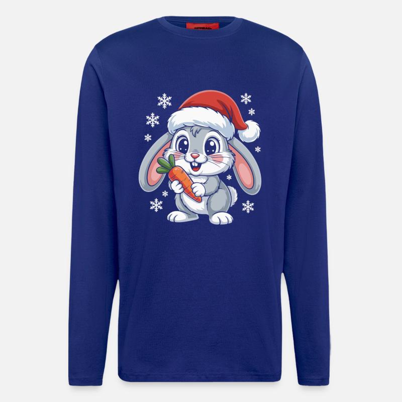 Winterhase mit Karotte - Langarmshirt - made by SPREAD - Iconic Blue