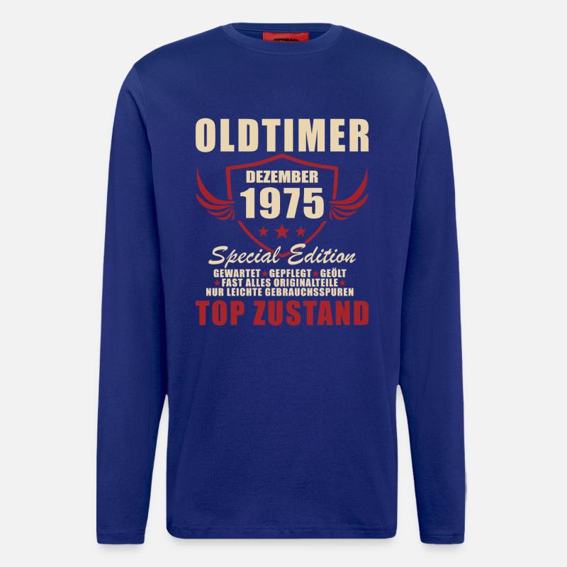 Oldtimer 1975 Sonderedition Logo - Langarmshirt - made by SPREAD  - Iconic Blue