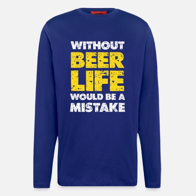 Ohne Bier wäre Leben ein Fehler - Langarmshirt - made by SPREAD  - Iconic Blue
