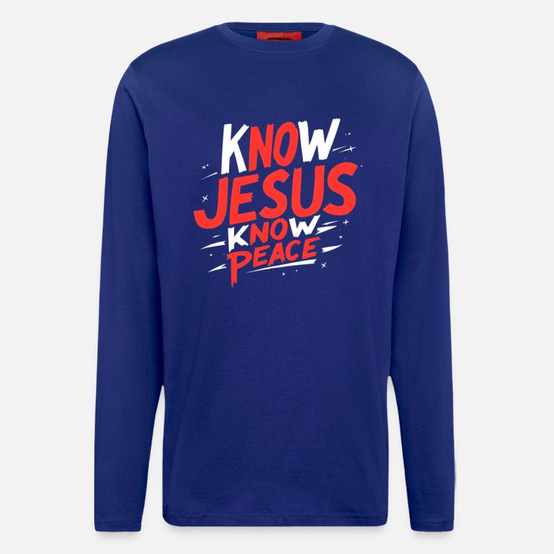 Know Jesus, know peace - Longsleeve - made by SPREAD  - Iconic Blue