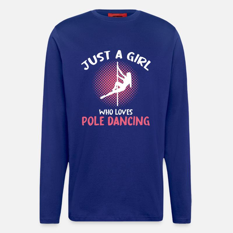 Pole Dancing Girl Typography - Langarmshirt - made by SPREAD  - Iconic Blue
