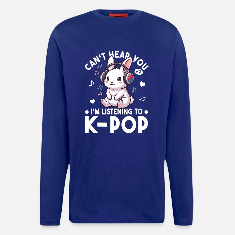 K-Pop Häschen – Süßes Musik Fan Statement - Langarmshirt - made by SPREAD  - Iconic Blue