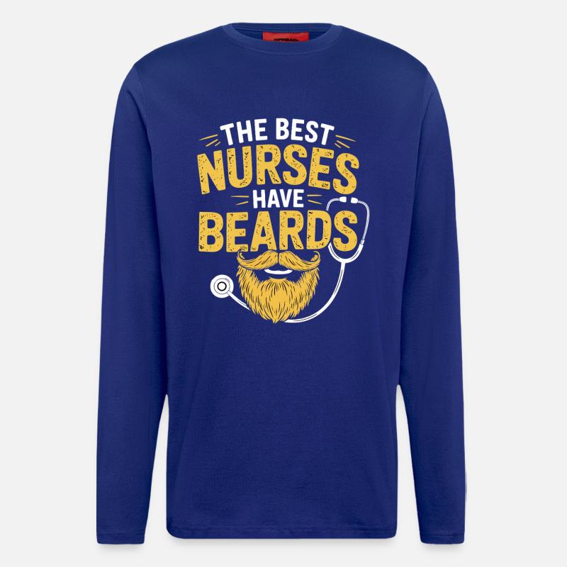 Best Nurses With Beards - Longsleeve - made by SPREAD  - Iconic Blue