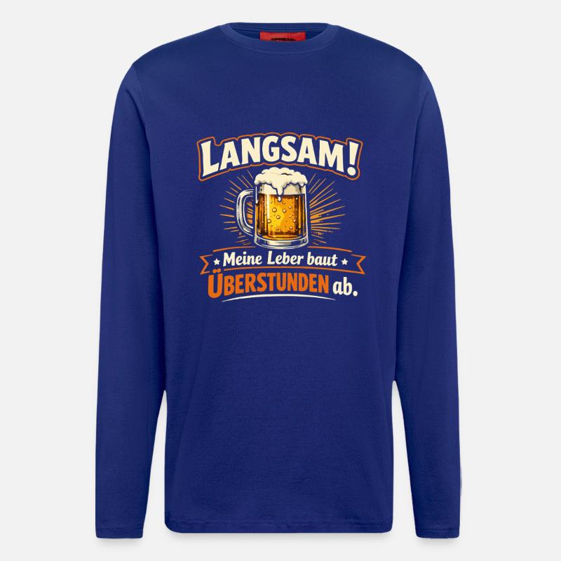 Beer Drinking Saying - Longsleeve - made by SPREAD  - Iconic Blue