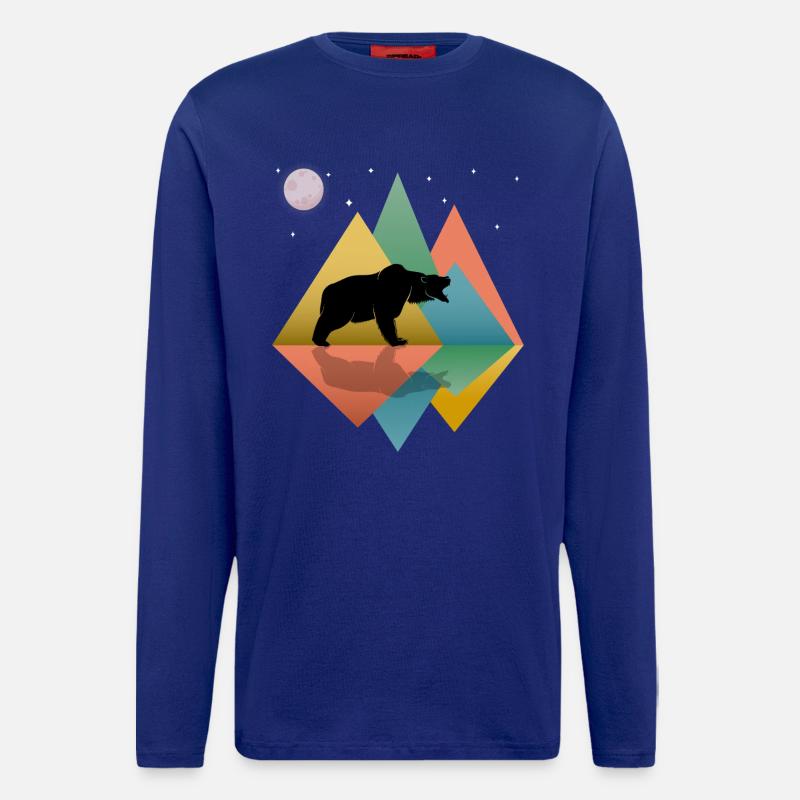 Bear In The Mountains  - Longsleeve - made by SPREAD  - Iconic Blue