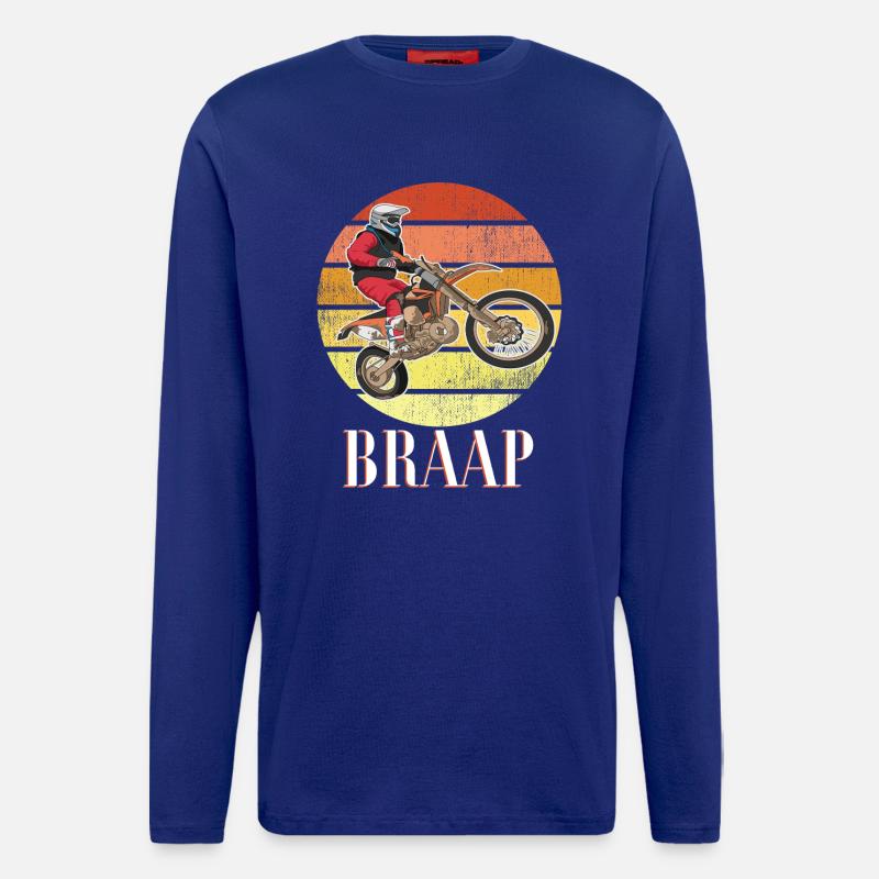 Dirt Biking Braap - Langarmshirt - made by SPREAD - Iconic Blue