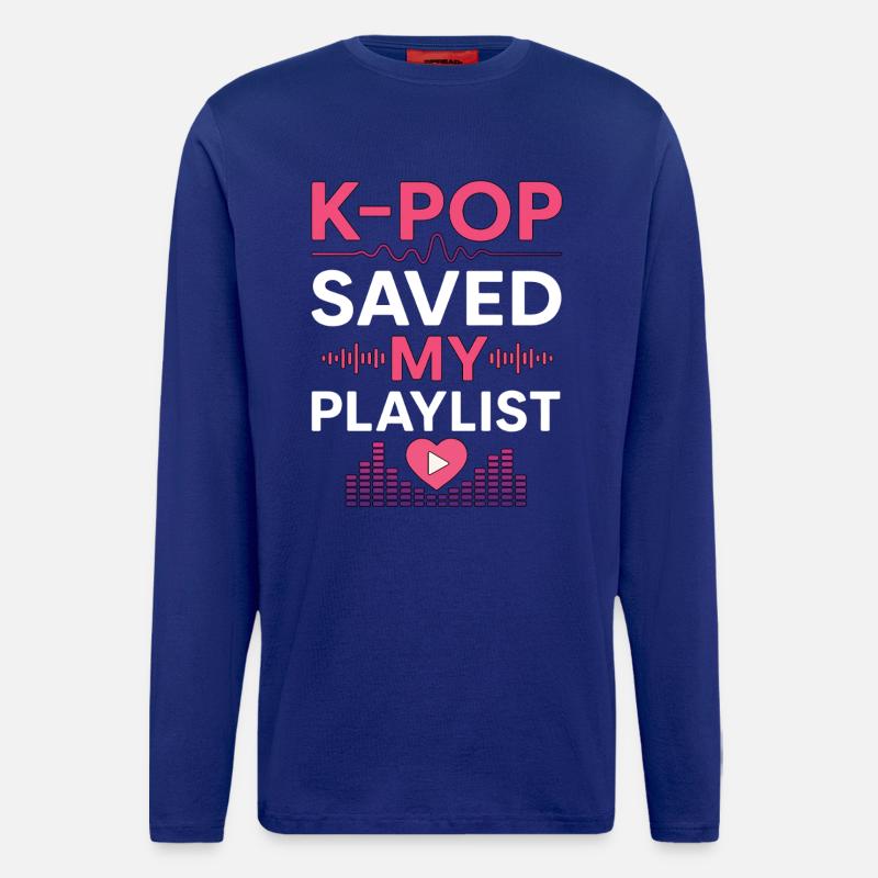 K-Pop Saved My Playlist - Langarmshirt - made by SPREAD  - Iconic Blue