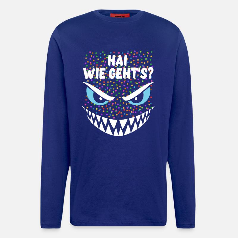 Requin, comment vas-tu ? | Costume, Carnaval, Déguisement - Manches longues bio décontracté fabriqué en UE - Iconic Blue