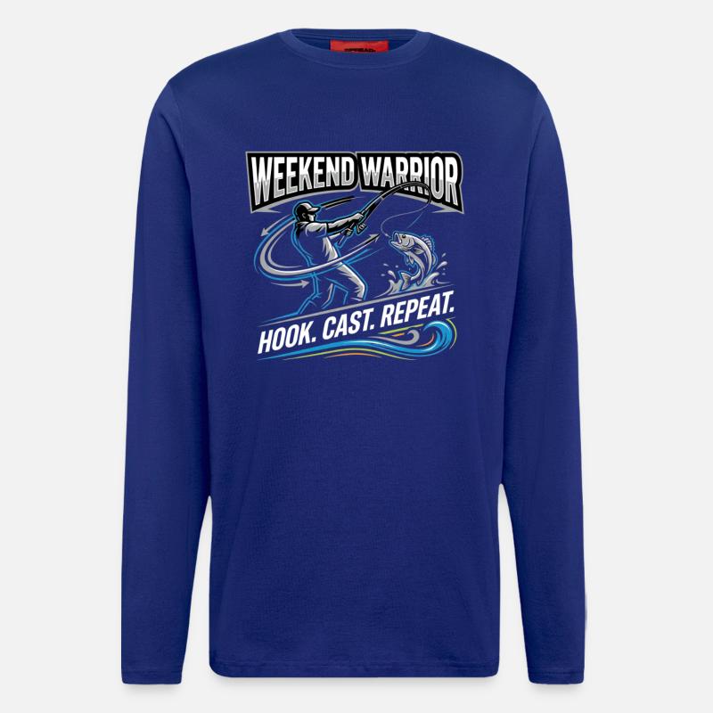 Weekend Warrior Hook Cast Repeat Angler - Longsleeve - made by SPREAD  - Iconic Blue