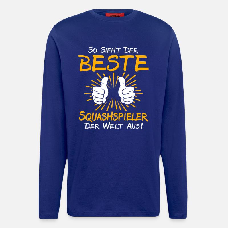 Squash Player Gift Idea - Longsleeve - made by SPREAD  - Iconic Blue