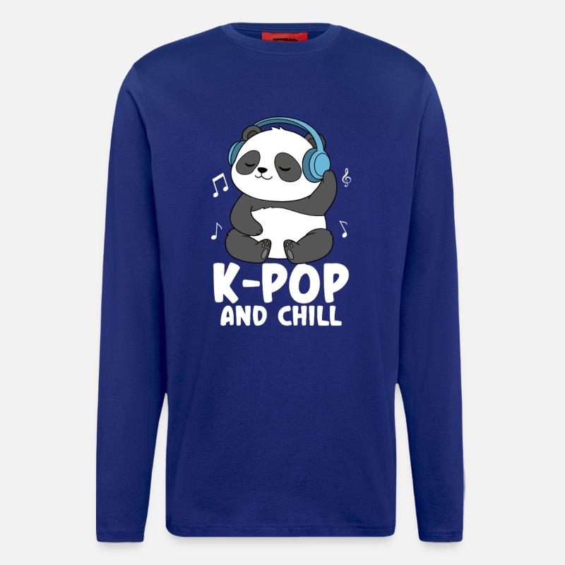 K Pop And Chill - Langarmshirt - made by SPREAD  - Iconic Blue