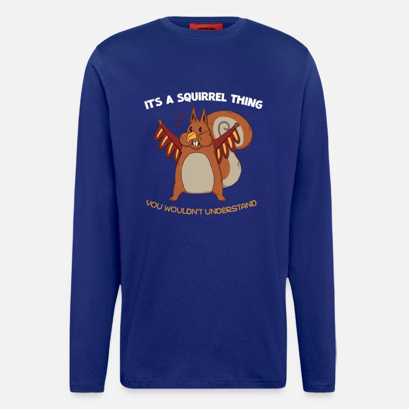 Winged Squirrel Saying - Longsleeve - made by SPREAD  - Iconic Blue