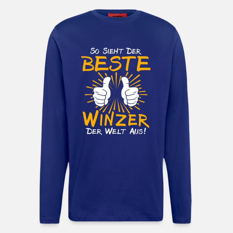 Winzer Geschenkidee - Langarmshirt - made by SPREAD  - Iconic Blue