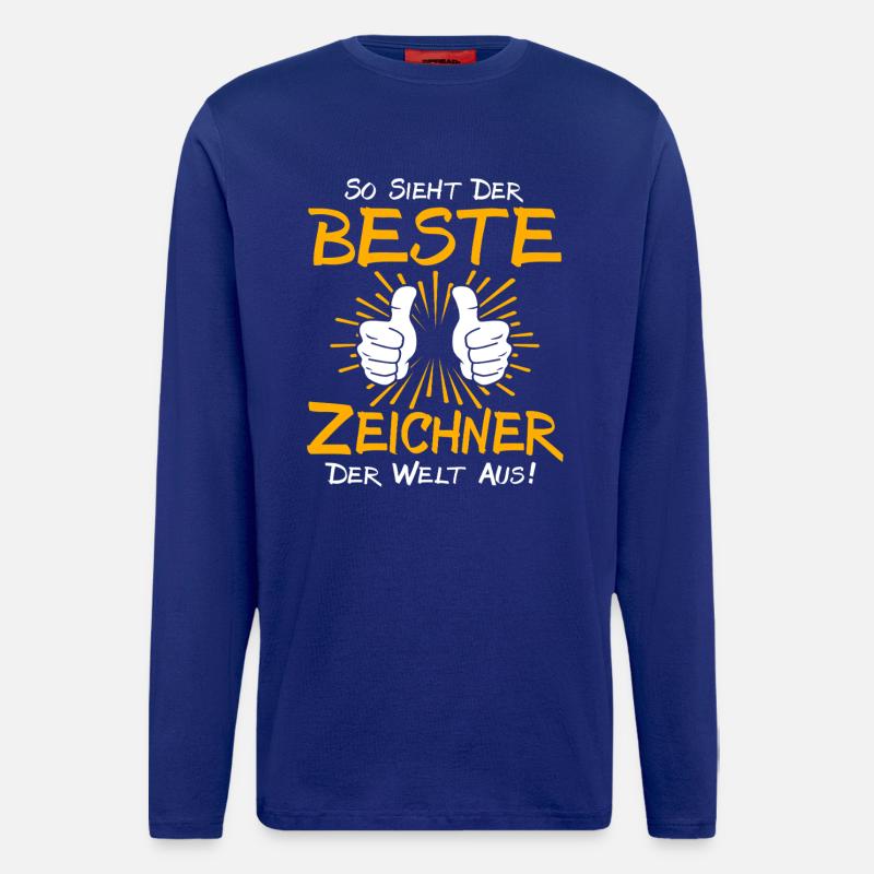 Zeichner Geschenkidee - Langarmshirt - made by SPREAD  - Iconic Blue