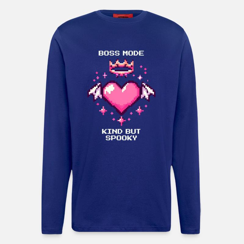 Gentle & Spooky | Soft Goth - Longsleeve - made by SPREAD - Iconic Blue