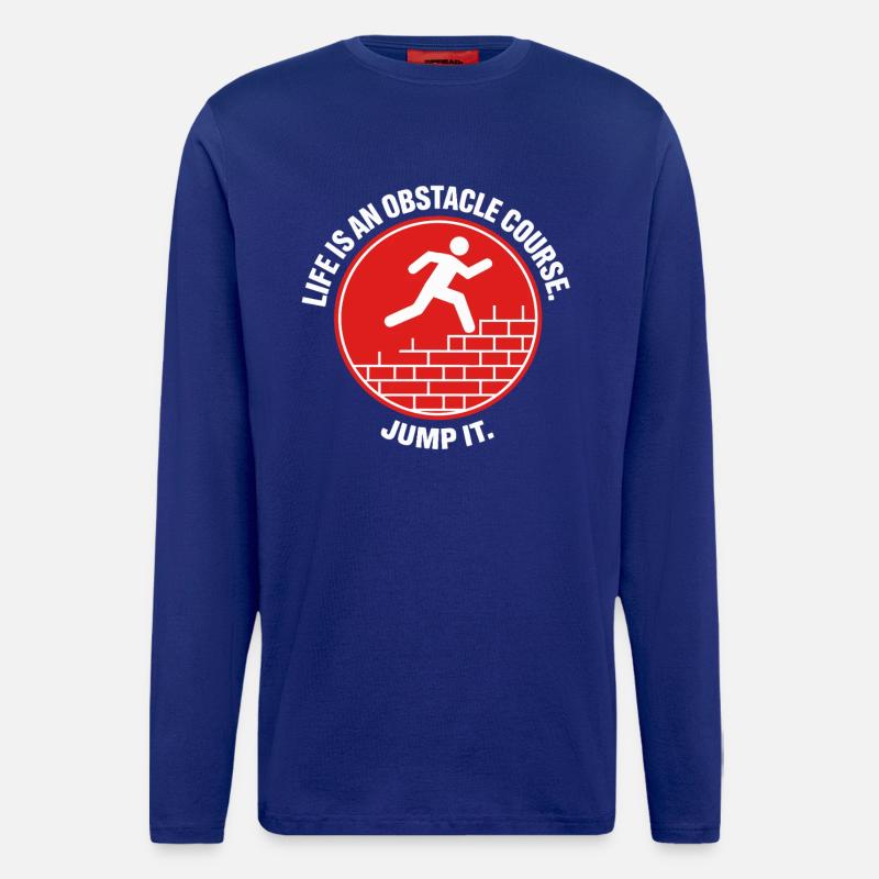 Parkour Life Obstacle Course Hindernislauf - Langarmshirt - made by SPREAD - Iconic Blue