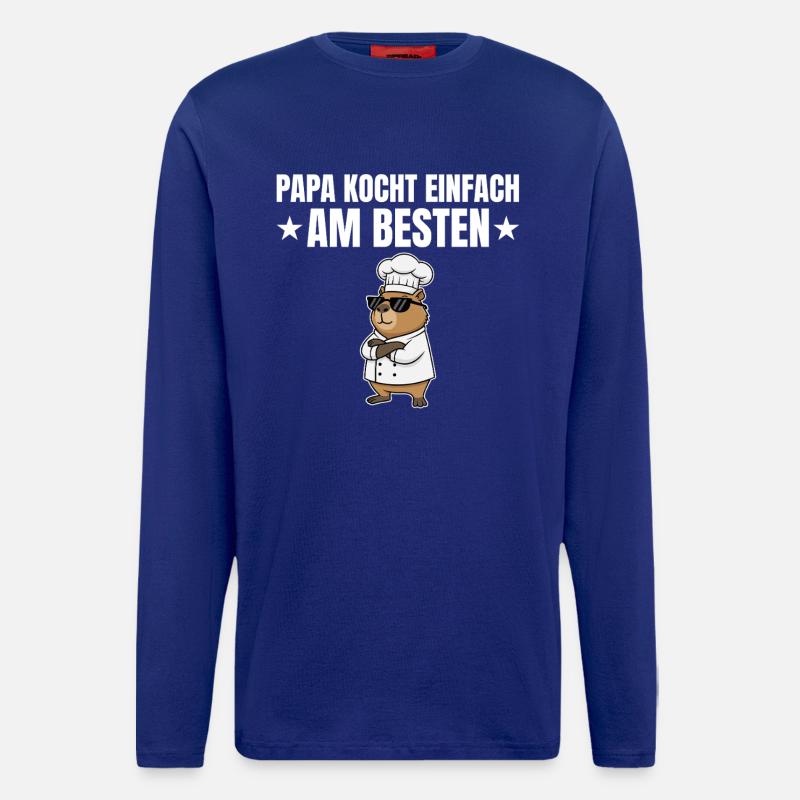 Dad Cooks Best - Capybara Chef - Longsleeve - made by SPREAD  - Iconic Blue