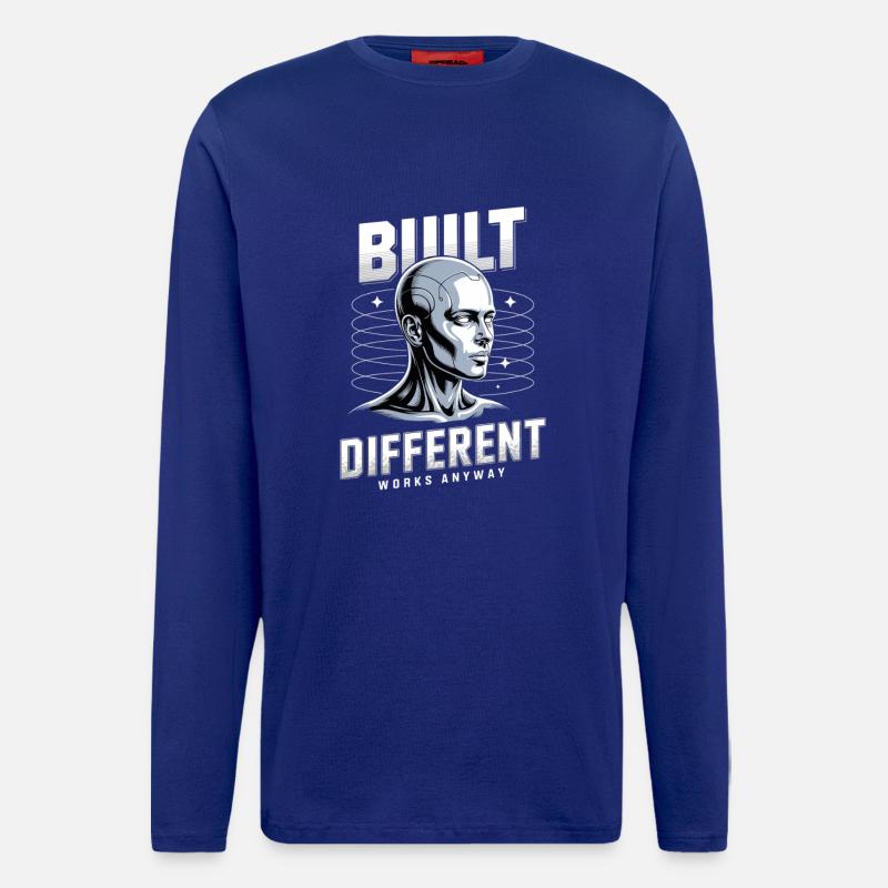 Neurodivergent Neurodiversität Built Differend - Langarmshirt - made by SPREAD - Iconic Blue