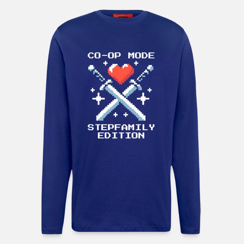 Co-Op-Modus: Stieffamilie-Edition | Patchwork - Langarmshirt - made by SPREAD  - Iconic Blue