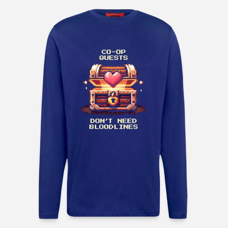 Co-Op-Quests ohne Blutlinie | Patchworkfamilie - Langarmshirt - made by SPREAD  - Iconic Blue