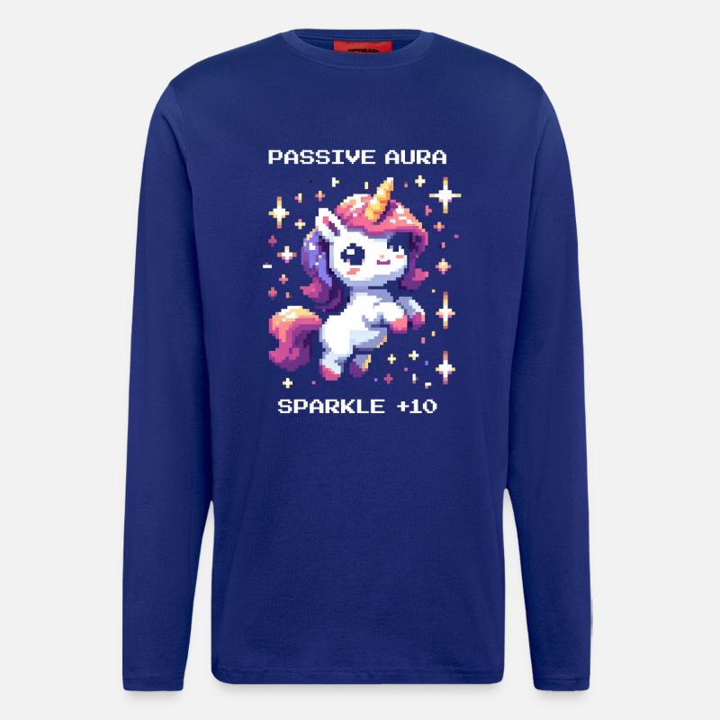 Passive Aura Active | Glitter Bonus - Longsleeve - made by SPREAD  - Iconic Blue