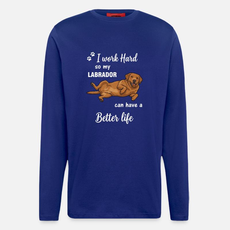 Echte Labrador Liebe Hundebesitzer Statement - Langarmshirt - made by SPREAD - Iconic Blue