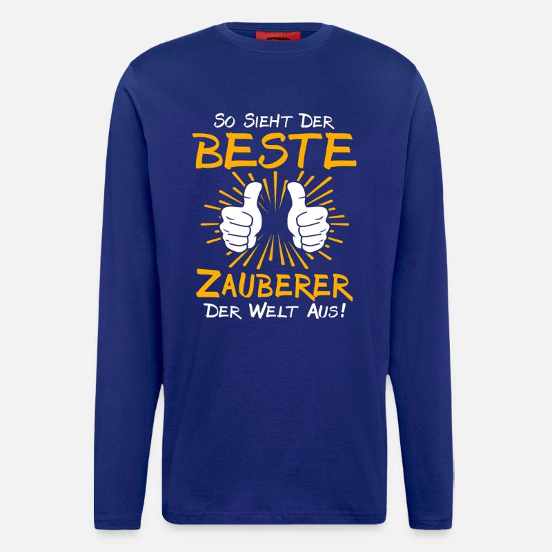 Zauberer Geschenkidee - Langarmshirt - made by SPREAD  - Iconic Blue