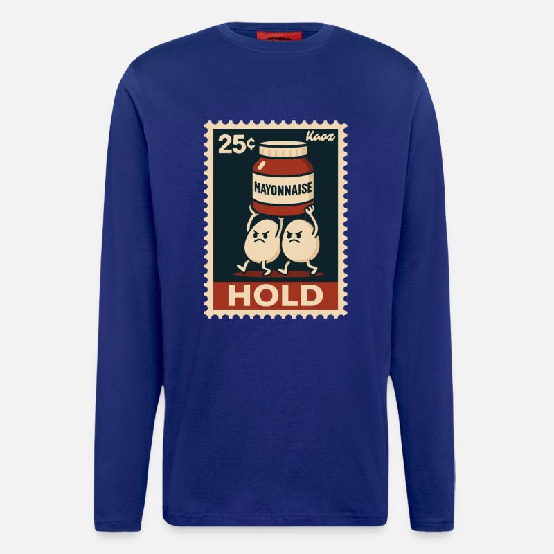 Carrying two eggs with mayonnaise - Longsleeve - made by SPREAD  - Iconic Blue