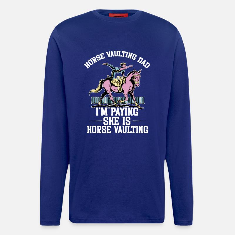 Pferdesprung Turnen Reitpferd - Langarmshirt - made by SPREAD - Iconic Blue