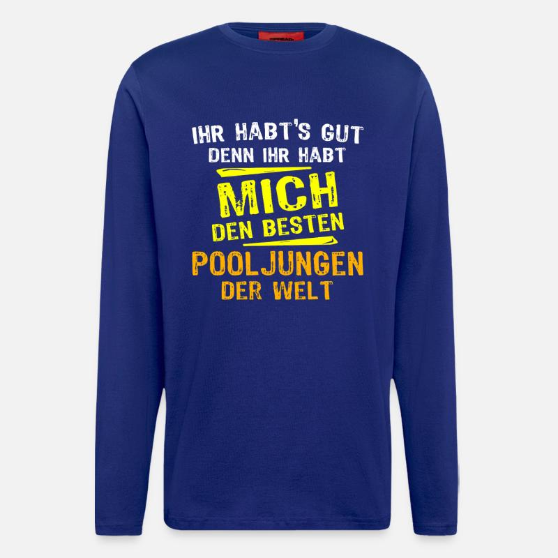 Pooljunge Geschenk - Langarmshirt - made by SPREAD  - Iconic Blue