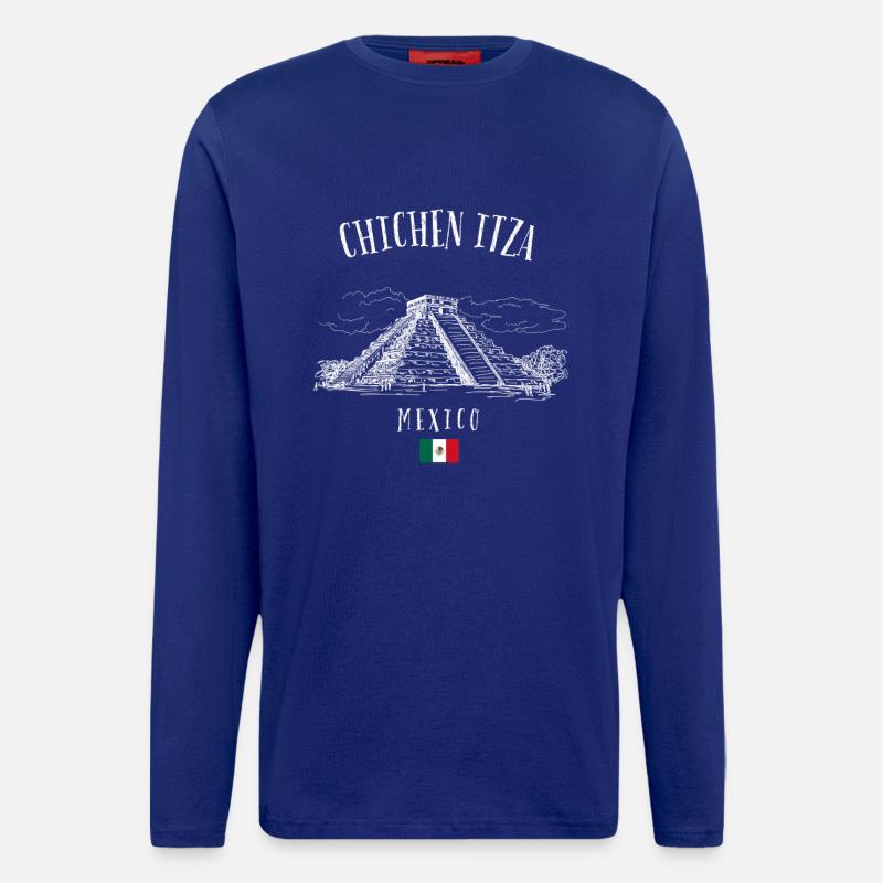 Chichen Itza Pyramid Mexico - Longsleeve - made by SPREAD  - Iconic Blue