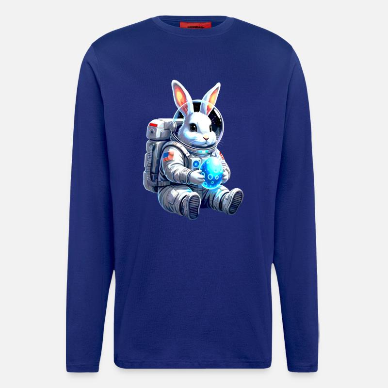 Astronaut Easter Bunny Space Egg - Longsleeve - made by SPREAD - Iconic Blue