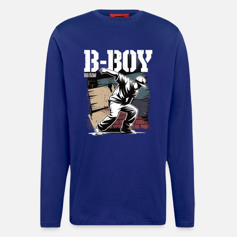 B-Boy Breakdance Streetstyle Breakdancer - Langarmshirt - made by SPREAD  - Iconic Blue