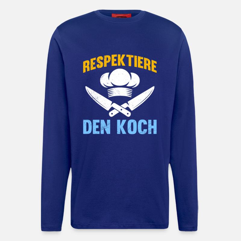 Chef RESPECT THE CHEF Fun - Longsleeve - made by SPREAD - Iconic Blue