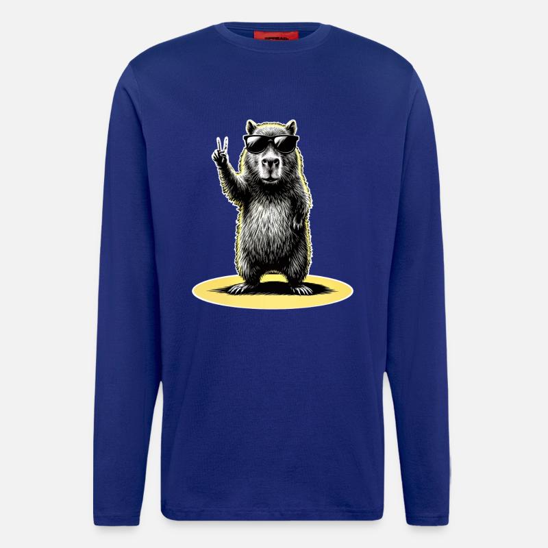 Capybara Peace - Langarmshirt - made by SPREAD  - Iconic Blue